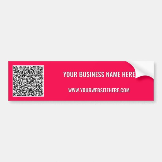 Ontwerp uw eigen QR-code Bumperstickers Sjabloon (Voorkant)