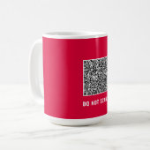 Ontwerp uw eigen QR Code Coffee Mok Kies kleur (Voorkant links)