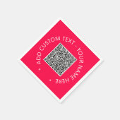 Ontwerp uw eigen QR-code en tekst servetten Sjablo (Hoek)