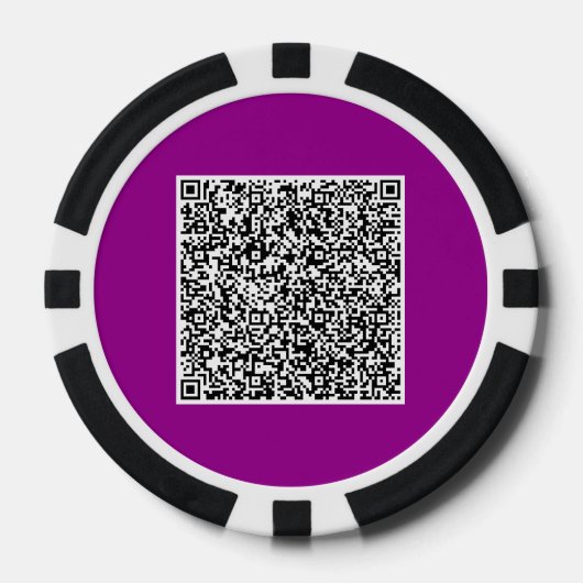 Ontwerp uw eigen QR Code Poker Chips Sjabloon (Voorkant)