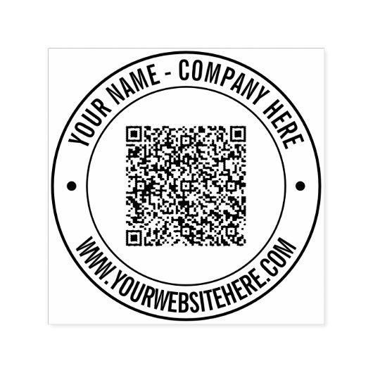 Ontwerp Uw Eigen QR-code Ronde Stempel Voorbeeld (Design)