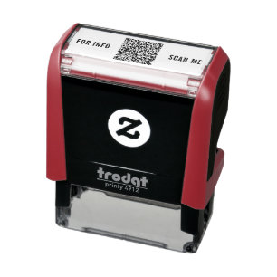 Ontwerp uw eigen QR-code Scan Info Stamp Zelfinktende Stempel