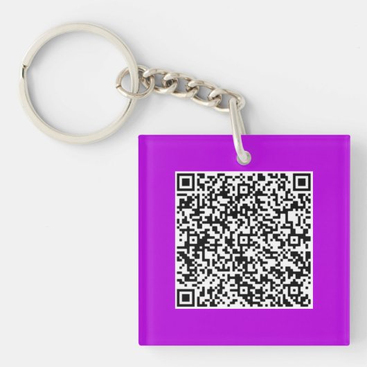 Ontwerp uw eigen QR-code Sleutelhanger Aangepaste  (Voorkant)