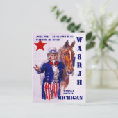 Ontwerp uw eigen QSL HAM Radio Operator oom Sam Briefkaart (Staand voorkant)