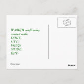 Ontwerp uw eigen QSL HAM Radio Operator op Frog Briefkaart (Achterkant)