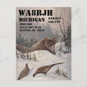 Ontwerp uw eigen QSL HAM-radiooperator op het wild Briefkaart