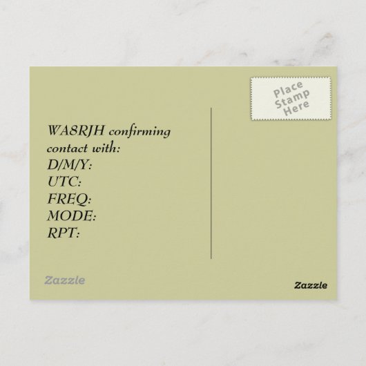 Ontwerp uw eigen QSL HAM-radiooperator op Moose Briefkaart (Achterkant)