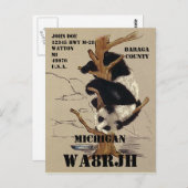 Ontwerp uw eigen QSL HAM-radiooperator op Panda Briefkaart (Voorkant / Achterkant)