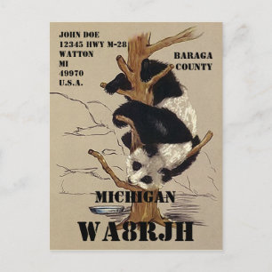Ontwerp uw eigen QSL HAM-radiooperator op Panda Briefkaart