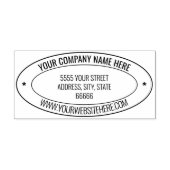 Ontwerp uw eigen retouradres Oval Stamp Sjabloon Zelfinktende Stempel (Design)