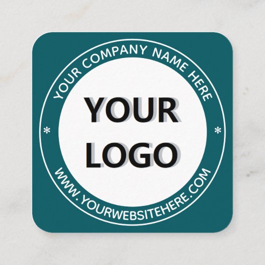 Ontwerp uw eigen ronde stempel visitekaartje sjabl (Achterkant)