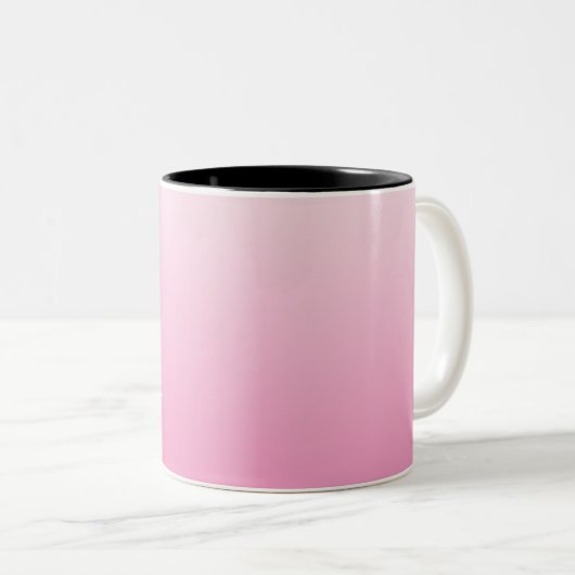 Ontwerp uw eigen roze OMbre en Jouw naam Tweekleurige Koffiemok (Voorkant rechts)