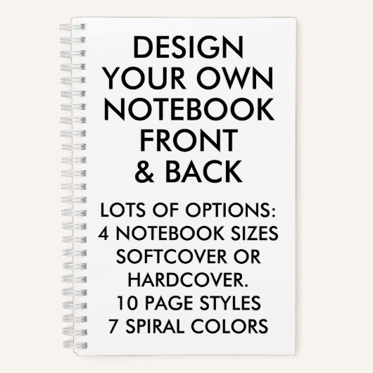 Ontwerp uw eigen spiraalvormig Notitieboek 5,5"x 8 (Voorkant)