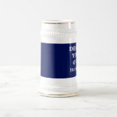 Ontwerp uw eigen Stein-Mok - blauw en wit Bierpul (Center)