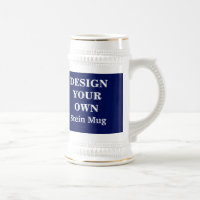 Ontwerp uw eigen Stein-Mok - blauw en wit