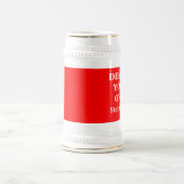 Ontwerp uw eigen Stein-Mok - Rood en wit Bierpul (Center)