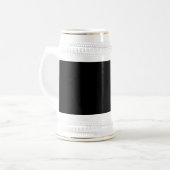 Ontwerp uw eigen Stein-Mok - zwart en wit Bierpul (Voorkant links)