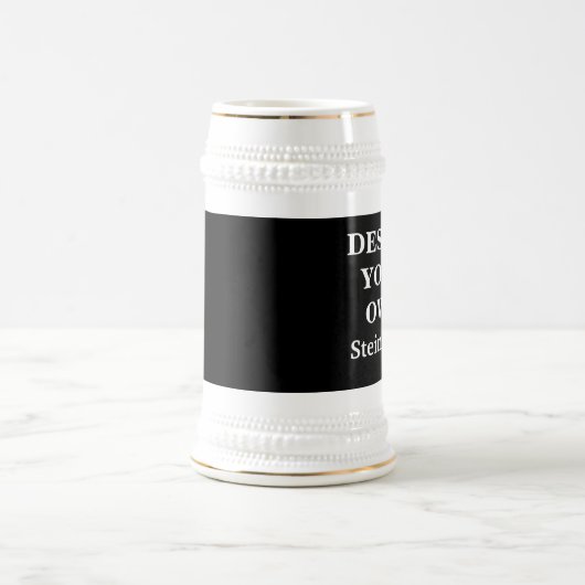 Ontwerp uw eigen Stein-Mok - zwart en wit Bierpul (Center)