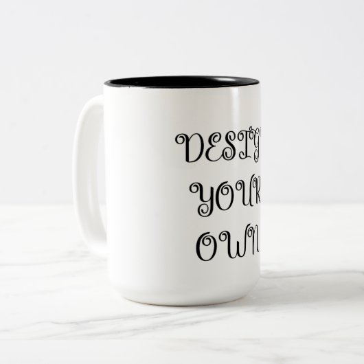 Ontwerp uw eigen tweekleurige koffiemok (Voorkant links)