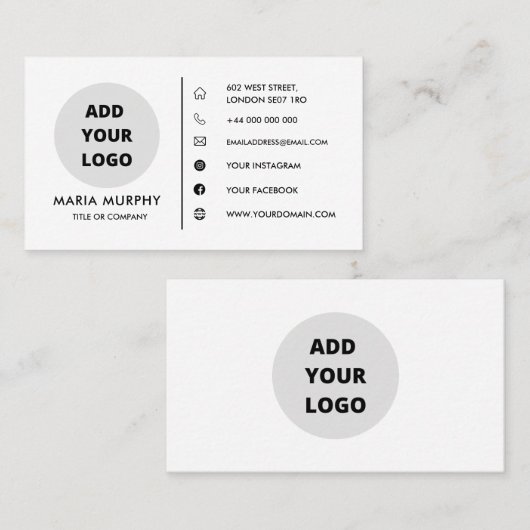 Ontwerp uw eigen visitekaartje (Voorkant / Achterkant)