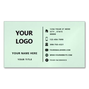 Ontwerp uw eigen Visitekaartje Magnet Sjabloon Magnetisch Visitekaartje