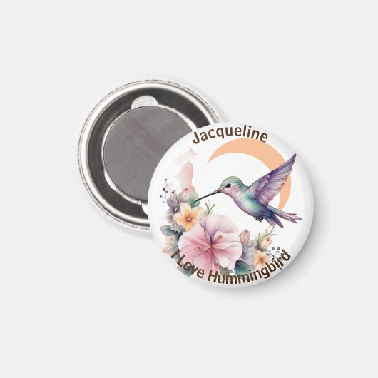 Ontwerp uw eigen Waterverf Hummingbird aangepaste  Magneet (Voorkant / Achterkant)