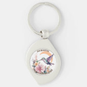 Ontwerp uw eigen Waterverf Hummingbird aangepaste  Sleutelhanger (Voorkant)