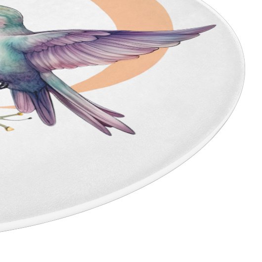 Ontwerp uw eigen Waterverf Hummingbird aangepaste Snijplank (Hoek)
