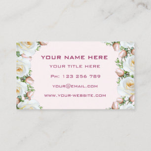 Ontwerp uw eigen White Rose visitekaartje template