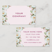 Ontwerp uw eigen White Rose visitekaartje template (Voorkant / Achterkant)