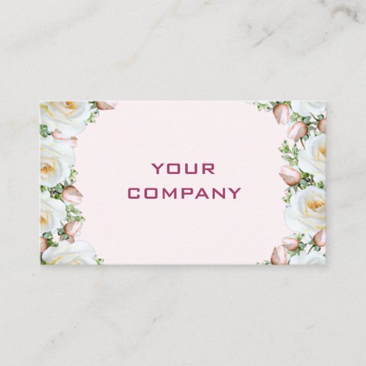 Ontwerp uw eigen White Rose visitekaartje template (Voorkant)