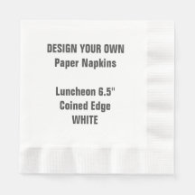 Ontwerp uw eigen wit gemunt lunchpapier servet