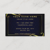 Ontwerp uw eigen zwart-gouden Visitekaartje (Achterkant)