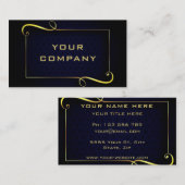 Ontwerp uw eigen zwart-gouden Visitekaartje (Voorkant / Achterkant)