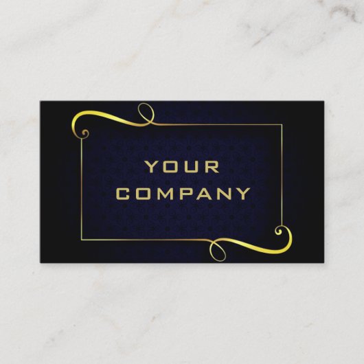 Ontwerp uw eigen zwart-gouden Visitekaartje (Voorkant)