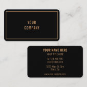 Ontwerp uw eigen zwart-gouden Visitekaartje (Voorkant / Achterkant)