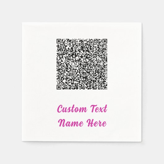 Ontwerp uw QR-code Aangepaste tekst servetten voor (Voorkant)