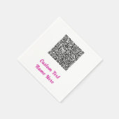 Ontwerp uw QR-code Aangepaste tekst servetten voor (Hoek)