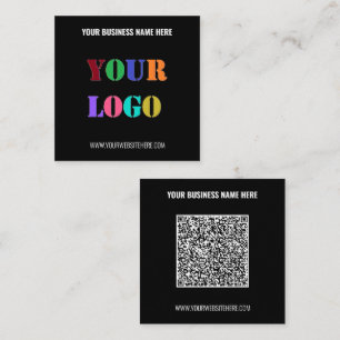 Ontwerp uw QR-code en logo zakelijke kaart voorbee Vierkante Visitekaartje