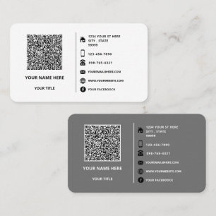 Ontwerp uw QR-code info visitekaartjes voorbeeld