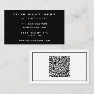Ontwerp uw visitekaartjes voorbeeld met QR-code