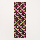 Ontwerp van abstracte maroon- en gele vormen yogamat (Voorkant)