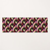 Ontwerp van abstracte maroon- en gele vormen yogamat (Voorkant (horizontaal))