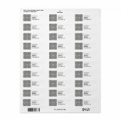 ontwerp van afbeelding in  houtskoolpatroon etiket (Full Sheet)