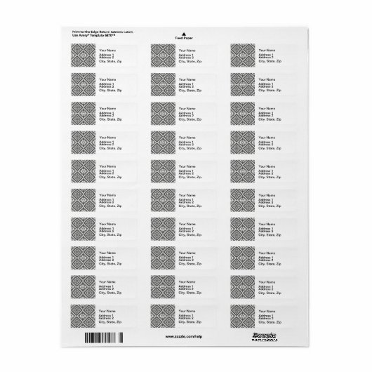 ontwerp van afbeelding in  houtskoolpatroon etiket (Full Sheet)