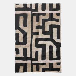 Ontwerp van Afrikaanse Kuda Mud Cloth Style Theedoek