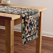 Ontwerp van Afrikaanse patchwork Korte Tafelloper (Voorbeeld)