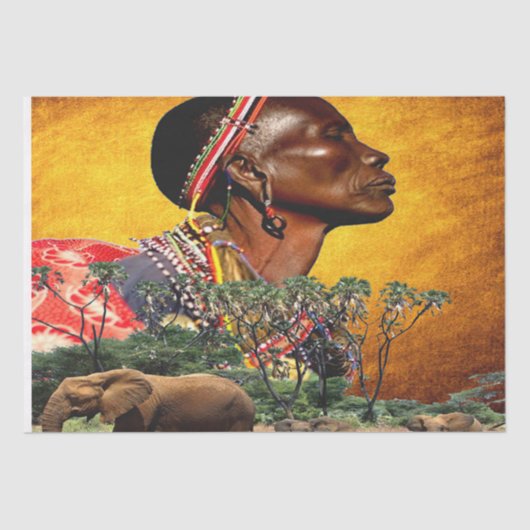 Ontwerp van Afrikaanse stijl Tissuepapier (Voorkant)