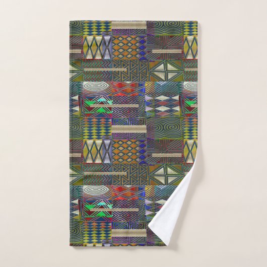 Ontwerp van Afrikaanse stijlpatchwork Bad Handdoek (Handdoek)