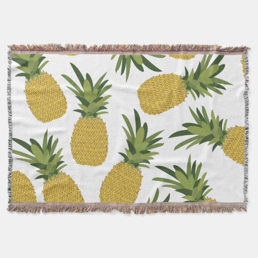 Ontwerp van ananas tropische vruchten deken (Voorkant)